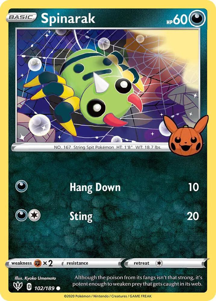 Spinarak 102/189 (Trick or Trade BOOster Bundle) 
