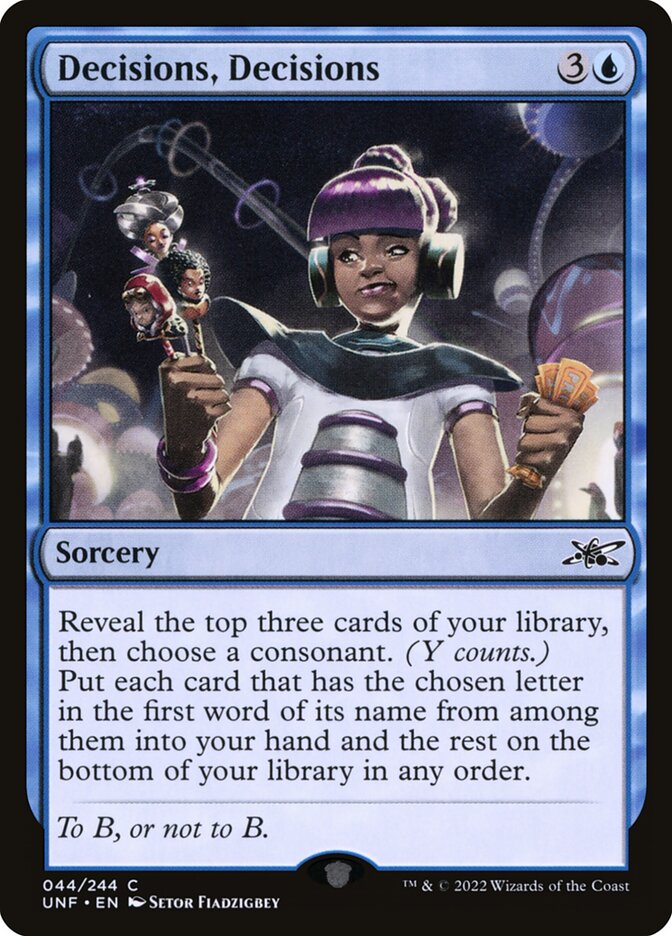 Decisions, Decisions 44/244 (Unfinity)  - Foil