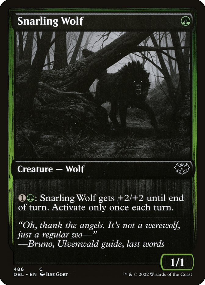 Snarling Wolf 486/534 (Innistrad: Double Feature)  - Foil