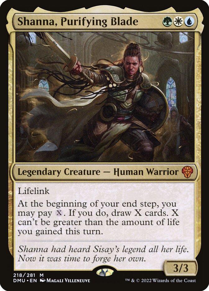 Shanna, Purifying Blade 218 (Dominaria United) 
