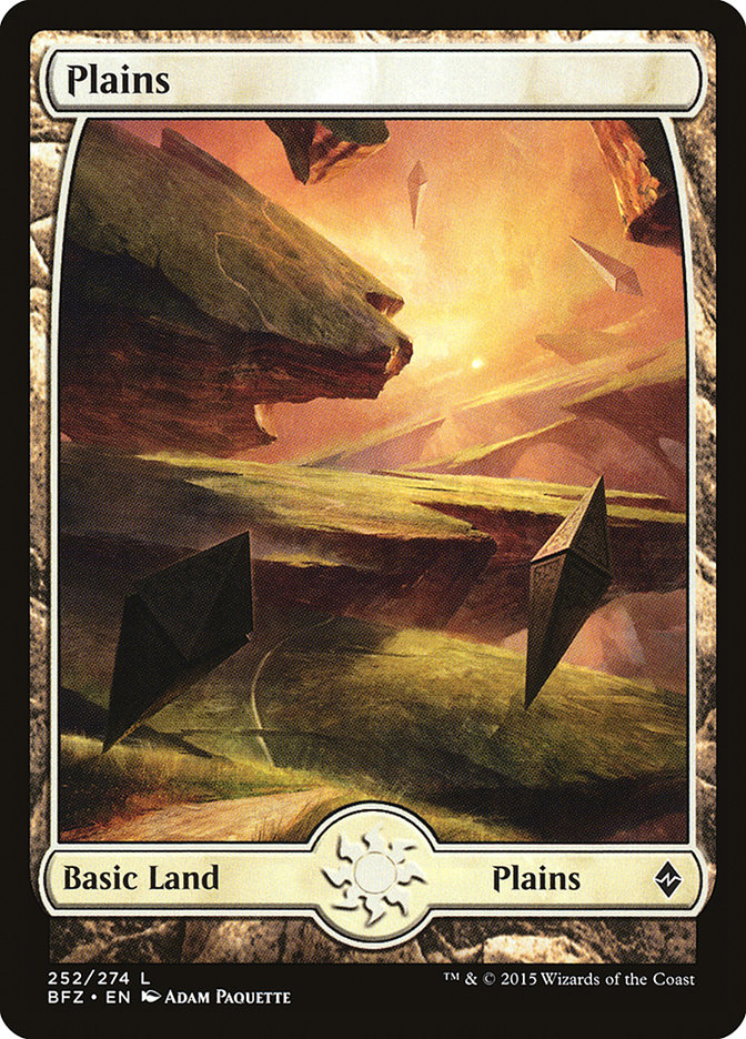 Plains 252/274 (Battle for Zendikar)  - Foil