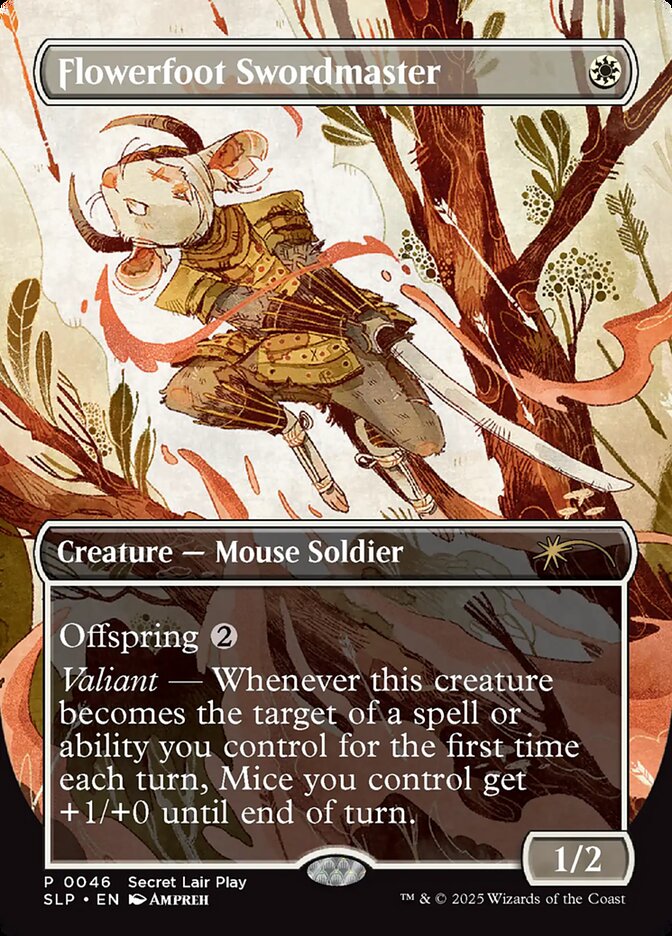 Flowerfoot Swordmaster 46/50 (Secret Lair Showdown)  - Borderless Foil