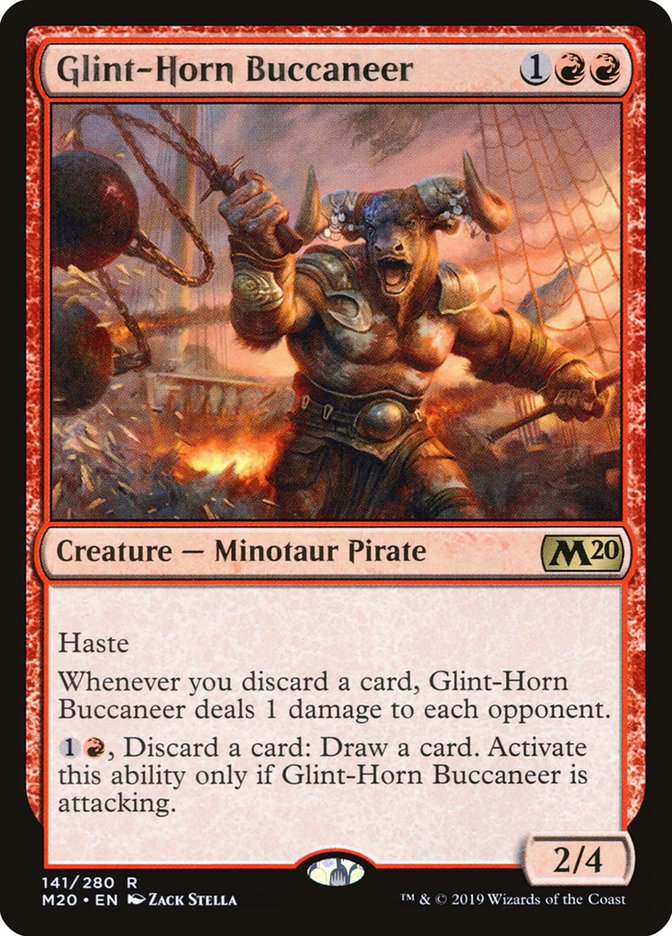 Glint Horn Buccaneer 141 (Core Set 2020)  - Foil