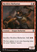 Reckless Barbarian 193 (Commander Legends: Battle for Baldur's Gate) 