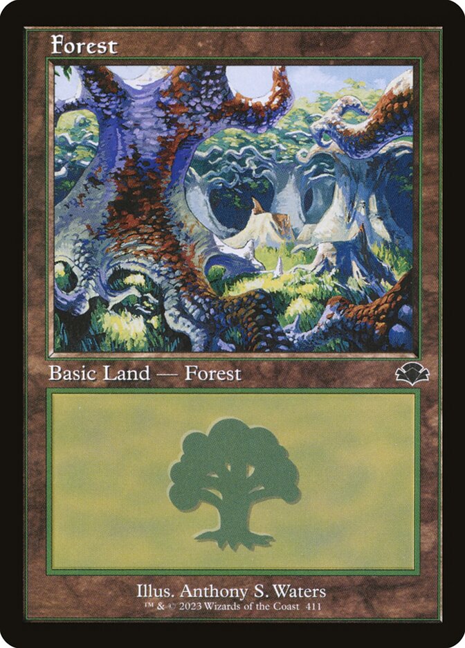 Forest 411/261 (Dominaria Remastered)  - Retro Foil