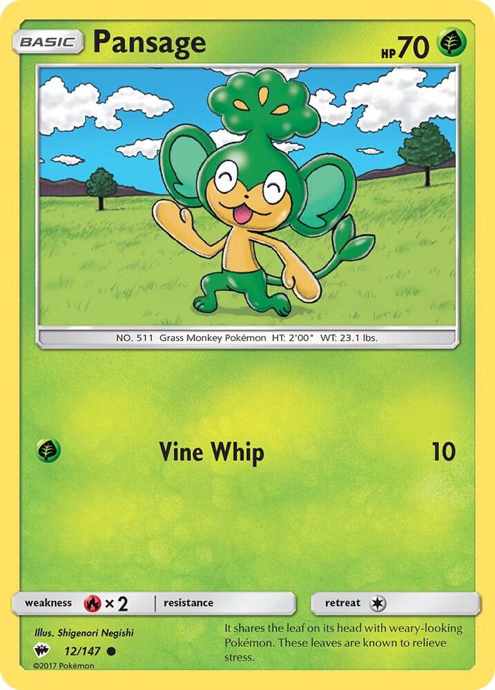 Pansage 12/147 (SM - Burning Shadows) 