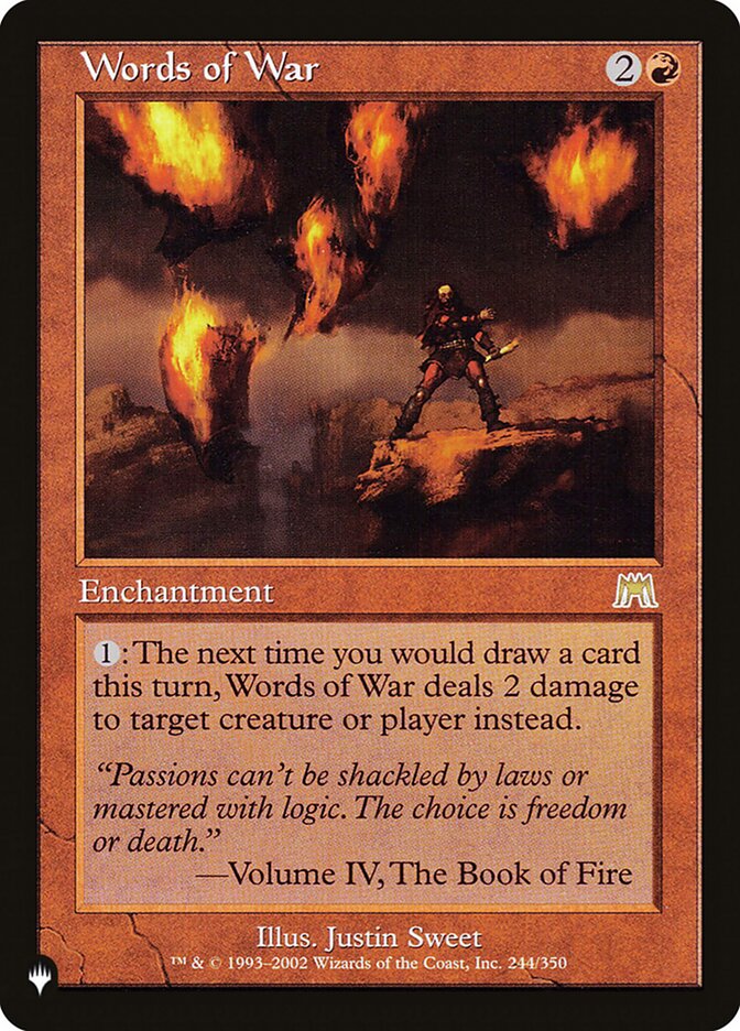 Words of War 244/350 (The List Reprints) 