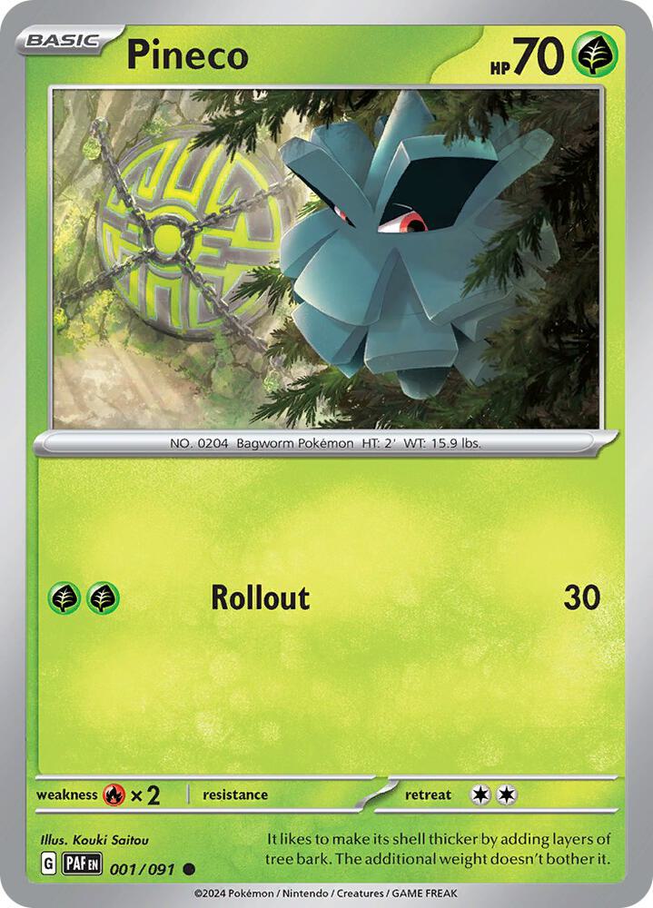 Pineco 001/091 (SV: Paldean Fates) 