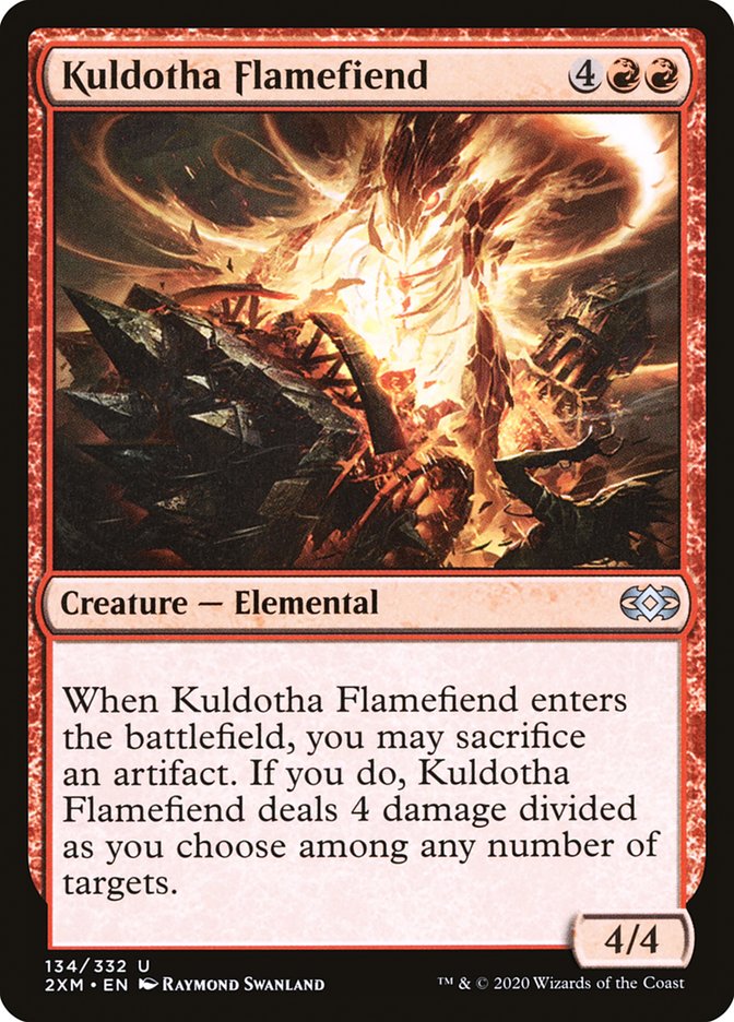 Kuldotha Flamefiend 134/332 (Double Masters)  - Foil