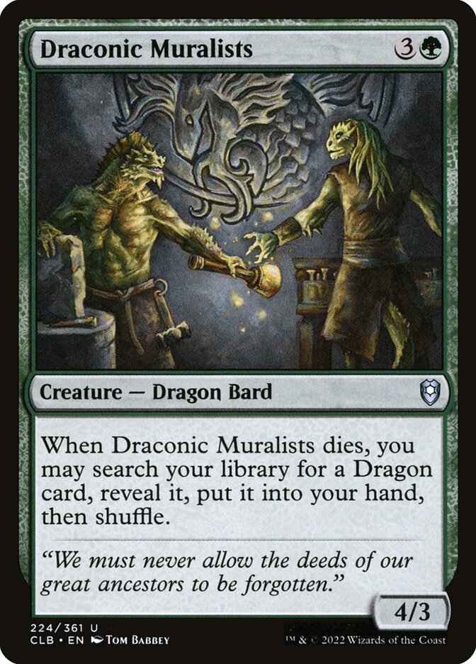Draconic Muralists 224 (Commander Legends: Battle for Baldur's Gate)  - Foil