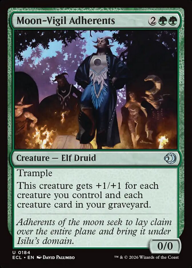 Moon-Vigil Adherents 184/273 (Lorwyn Eclipsed)  - Foil