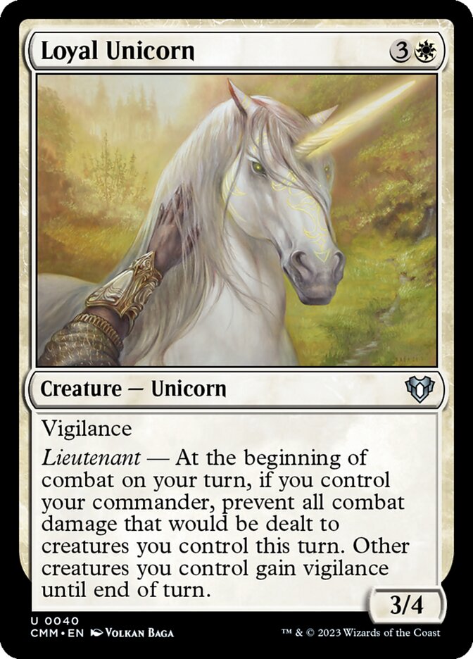 Loyal Unicorn 40/451 (Commander Masters)  - Foil