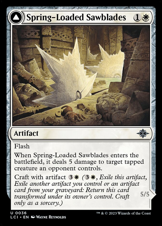 Spring-Loaded Sawblades // Bladewheel Chariot 36/291 (The Lost Caverns of Ixalan) 
