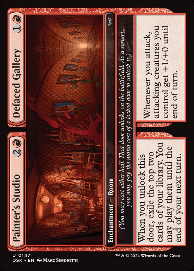 Painters Studio // Defaced Gallery 147 (Duskmourn: House of Horror)  - Foil