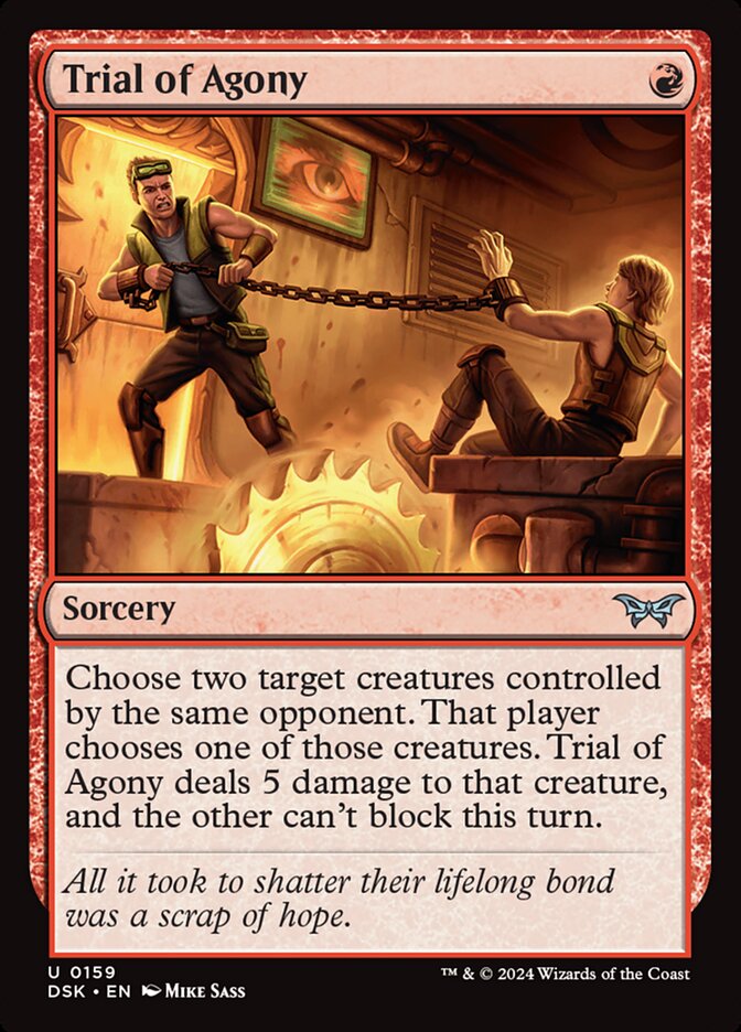 Trial of Agony 159/286 (Duskmourn: House of Horror)  - Foil