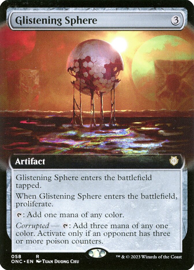 Glistening Sphere 58 (Commander: Phyrexia: All Will Be One)  - Extended Art
