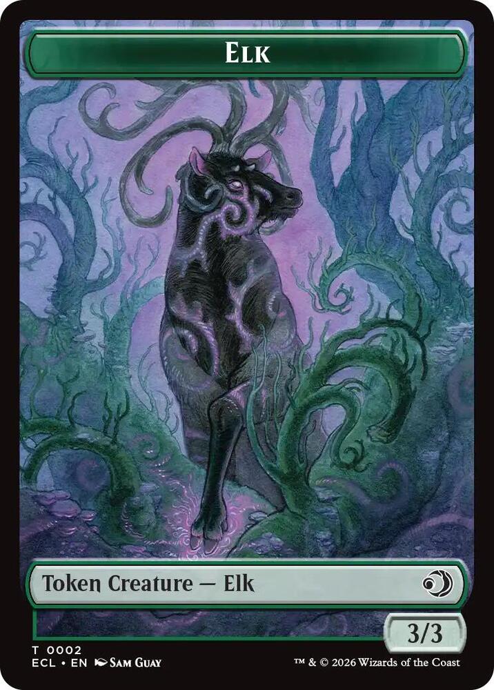 Elk Mutavault Double Sided Token 2 // 11 (Lorwyn Eclipsed)  - Foil