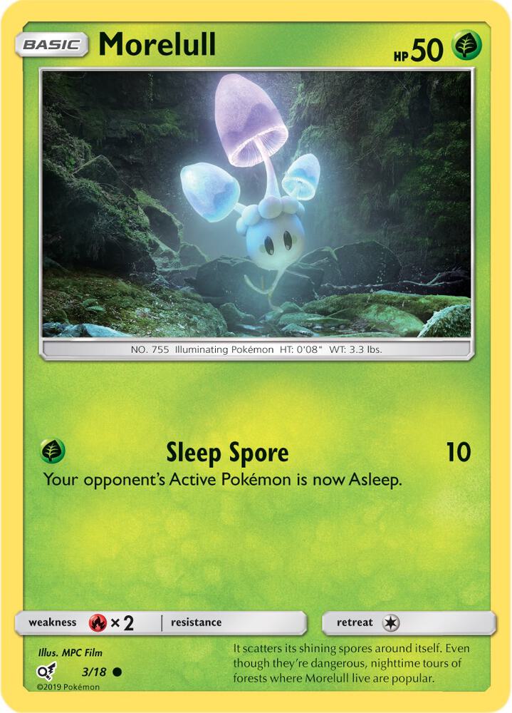 Morelull 3/18 (Detective Pikachu)  - Holofoil
