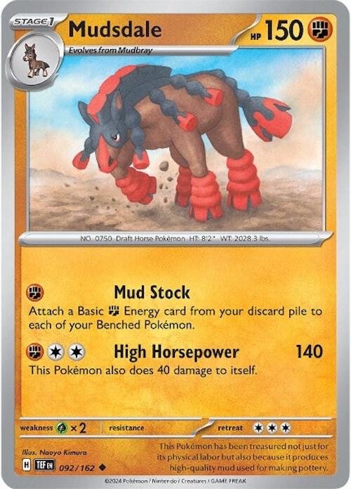 Mudsdale 092/162 (SV05: Temporal Forces)  - Reverse Holofoil