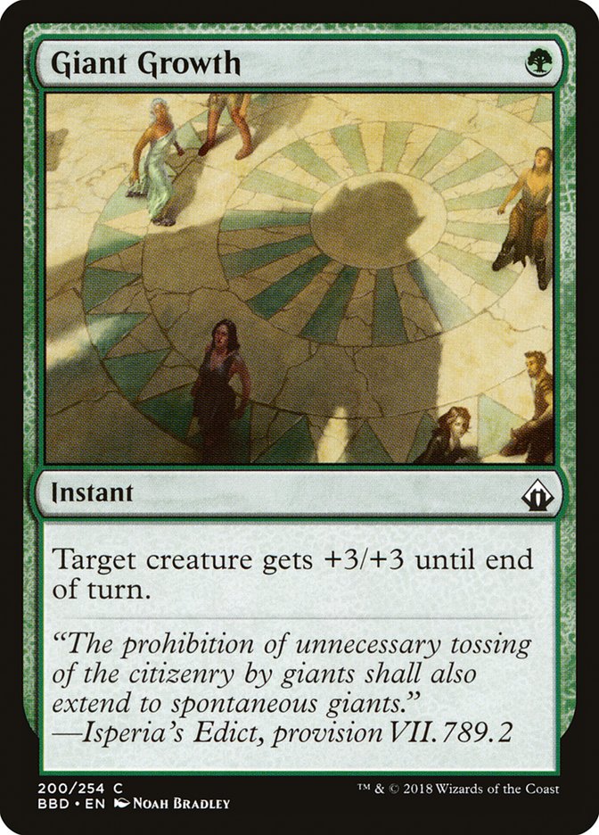 Giant Growth 200/254 (Battlebond)  - Foil