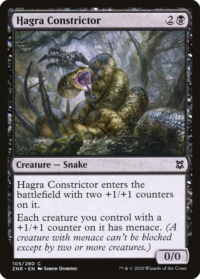 Hagra Constrictor 105 (Zendikar Rising)  - Foil
