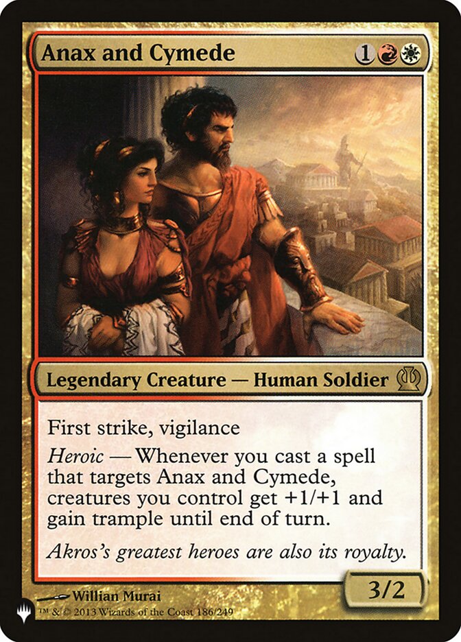 Anax and Cymede THS-186/5075 (The List Reprints) 