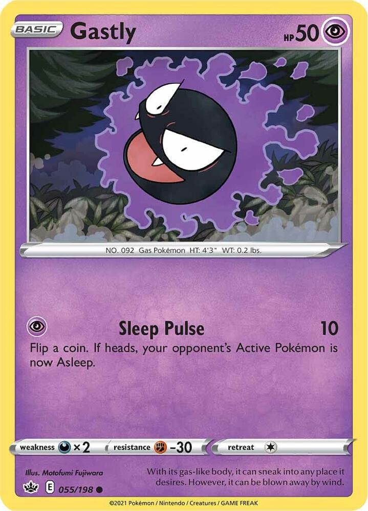 Gastly 055/198 (SWSH06: Chilling Reign) 