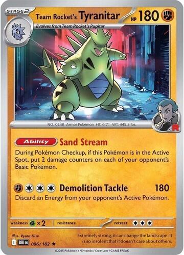 Team Rocket's Tyranitar 096/182 (Deck Exclusives) 