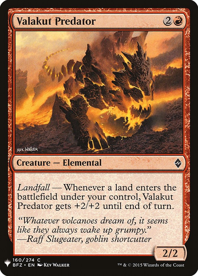 Valakut Predator BFZ-160/5075 (The List Reprints) 