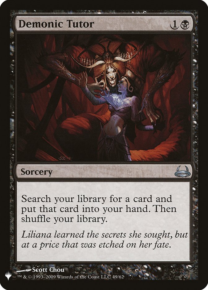 Demonic Tutor DDC-49/5075 (The List Reprints) 