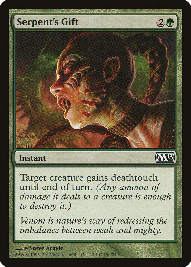Serpent's Gift 190/249 (Magic 2013 (M13)) 