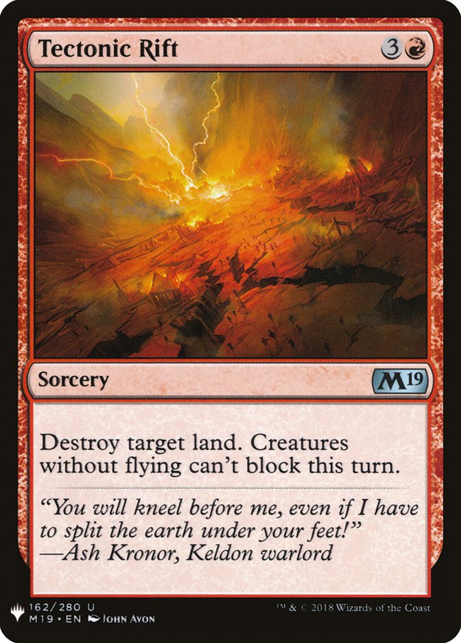 Tectonic Rift M19-162/5075 (The List Reprints) 