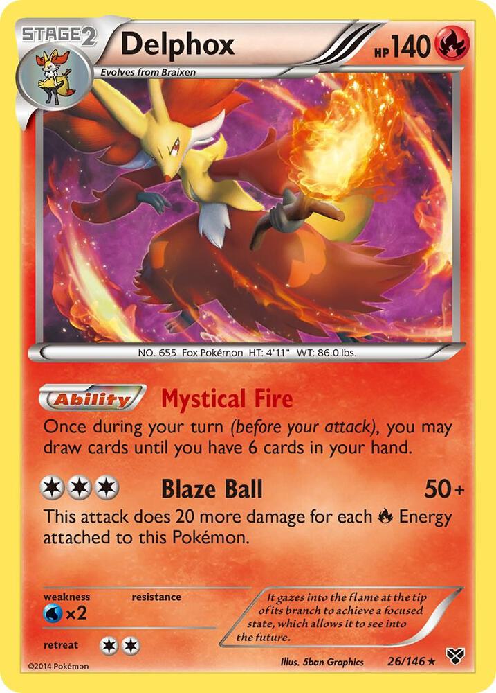 Delphox 026/146 (XY Base Set)  - Holofoil