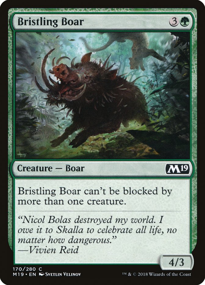 Bristling Boar 170/280 (Core Set 2019)  - Foil