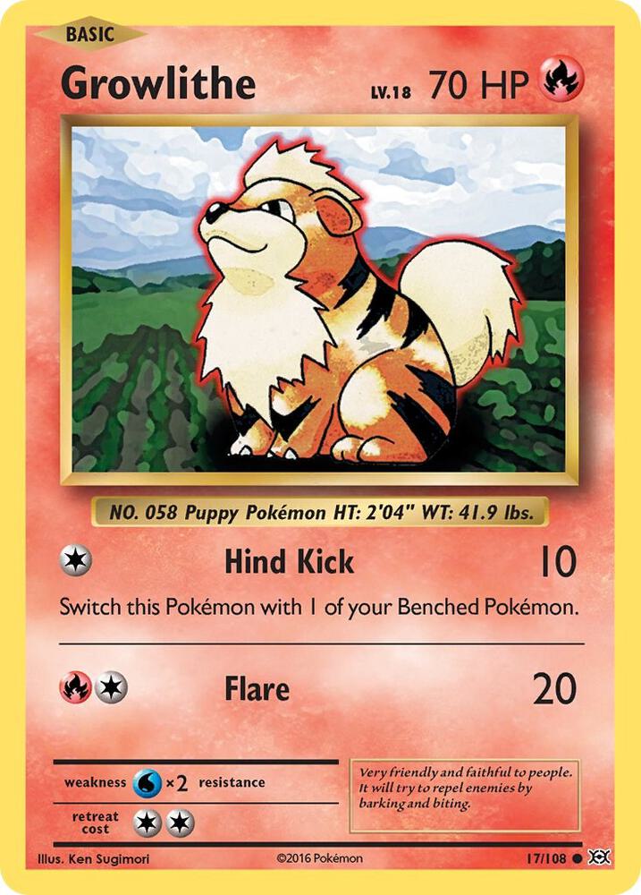 Growlithe 17/108 (XY - Evolutions) 