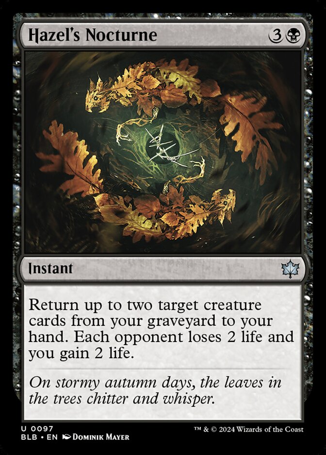 Hazel's Nocturne 97 (Bloomburrow)  - Foil