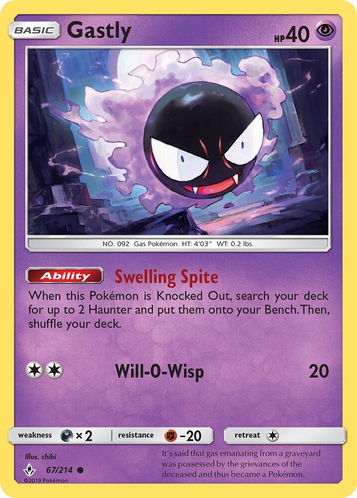 Gastly 67/214 (SM - Unbroken Bonds) 