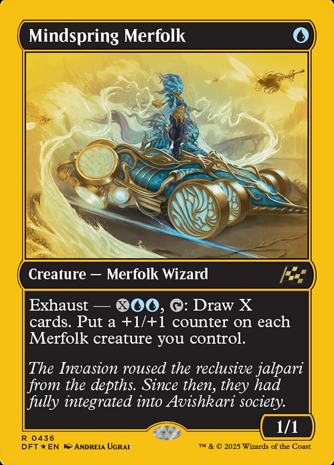 Mindspring Merfolk 436/291 (Aetherdrift)  - First-Place Foil