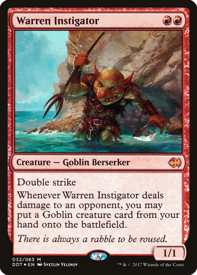 Warren Instigator 32 (Duel Decks: Merfolk vs. Goblins)  - Foil