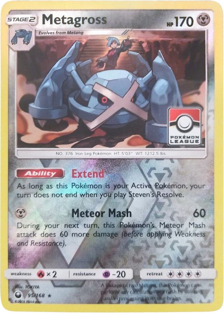 Metagross Pokemon League 095/168 (League & Championship Cards)  - Reverse Holofoil