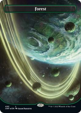 Forest 495/244 (Unfinity)  - Borderless Galaxy Foil