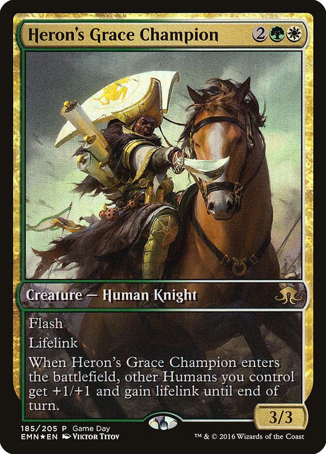 Heron's Grace Champion 185/77 (Game Day & Store Championship Promos)  - Full Art Foil