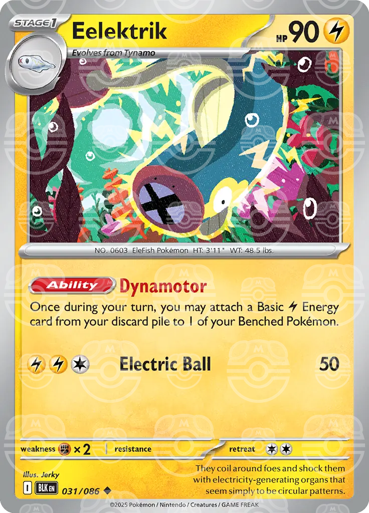 Eelektrik 031/086 (SV: Black Bolt)  - Master Ball Holofoil