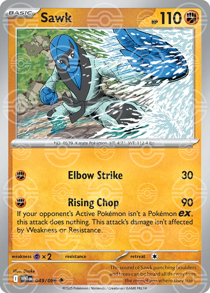 Sawk 049/086 (SV: White Flare)  - Poke Ball Holofoil