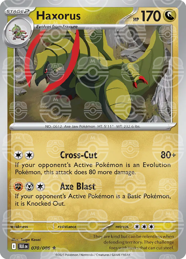 Haxorus 070/086 (SV: Black Bolt)  - Master Ball Holofoil