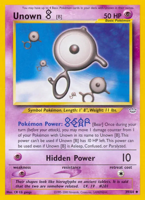 Unown B 39/64 (Neo Revelation)  - Unlimited