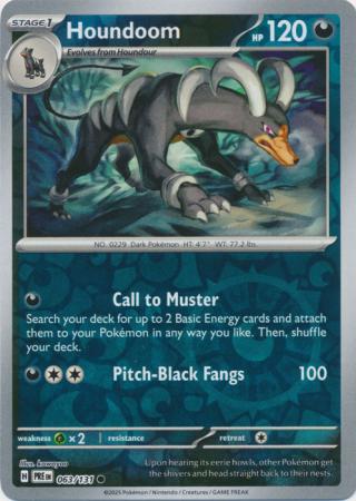 Houndoom 063/131 (SV: Prismatic Evolutions)  - Reverse Holofoil