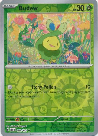 Budew 004/131 (SV: Prismatic Evolutions)  - Reverse Holofoil