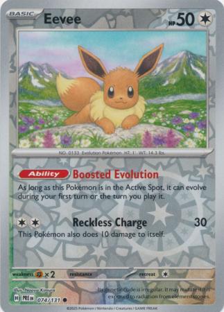 Eevee 074/131 (SV: Prismatic Evolutions)  - Reverse Holofoil
