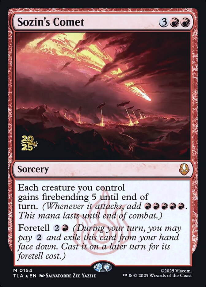 Sozin's Comet 154s/88 (Prerelease Cards)  - Foil